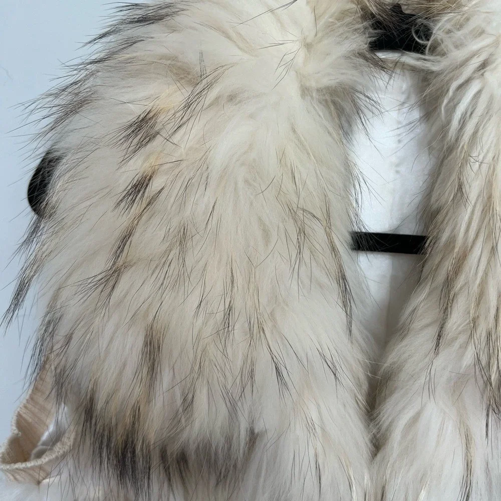 Alaska Fur Gallery 100% Fur Vest rabbit and fox Size S/M - Picture 7 of 9